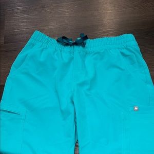 TEAL/AQUA Uman Relaxed Jogger Scrub Pants
